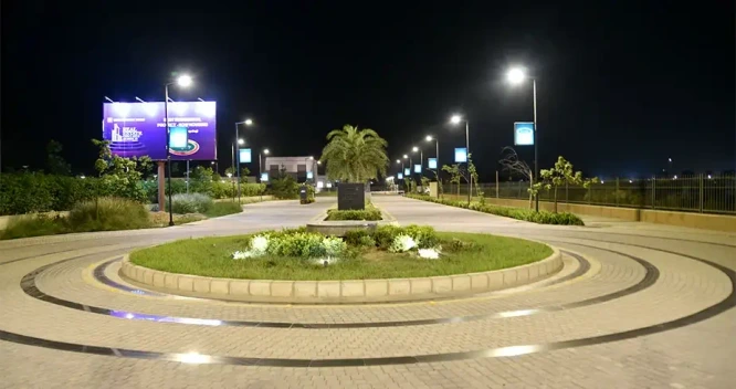 AIPL DreamCity NXT landscaped roundabout