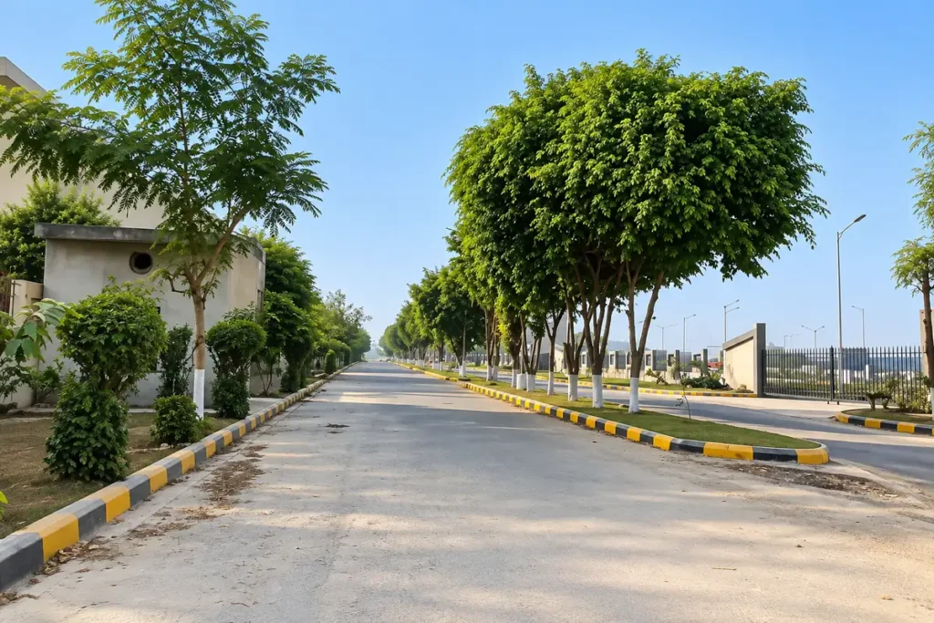 Impact Amaltas Estate Crescent Parc internal road in Vallah Amritsar