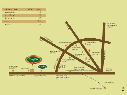 AIPL DreamCity NXT location map