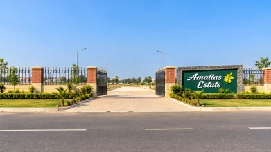 Impact Amaltas Estate Crescent Parc entrance gate in Vallah Amritsar
